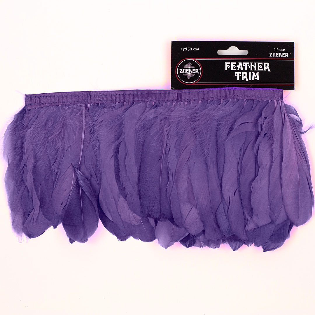 Parried Goose Pallet Feather Fringe - Lavender