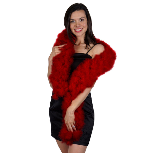 Marilyn Marabou Boa -  4 - 6 inch - Tango Red