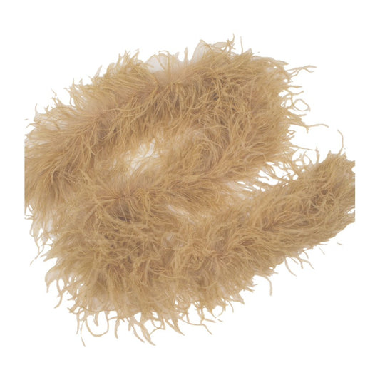 Beige 3 Ply Ostrich Feather Boa
