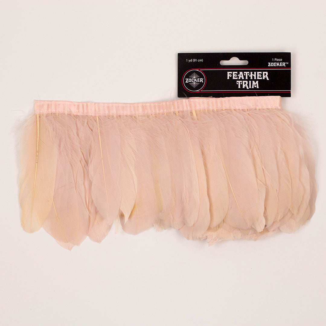 Parried Goose Pallet Feather Fringe - Blush