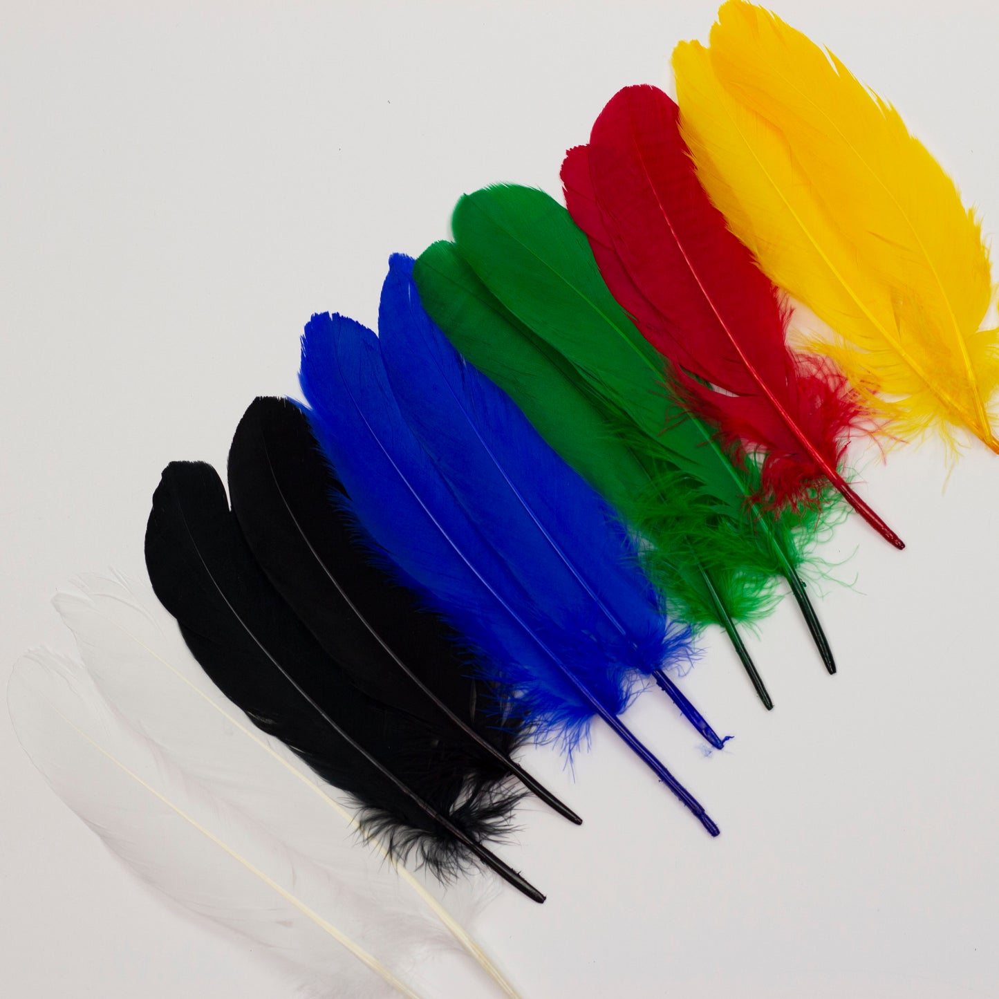 Goose Feathers 7-8" - 12 pcs - Assorted Mix