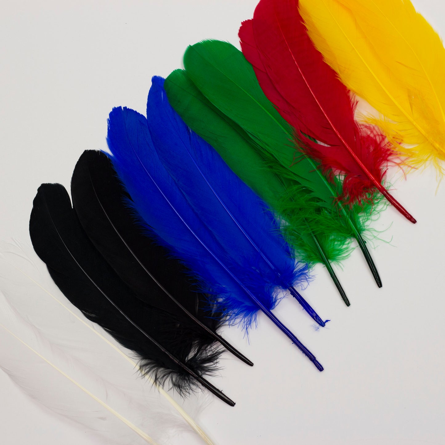 Goose Feathers 7-8" - 12 pcs - Assorted Mix