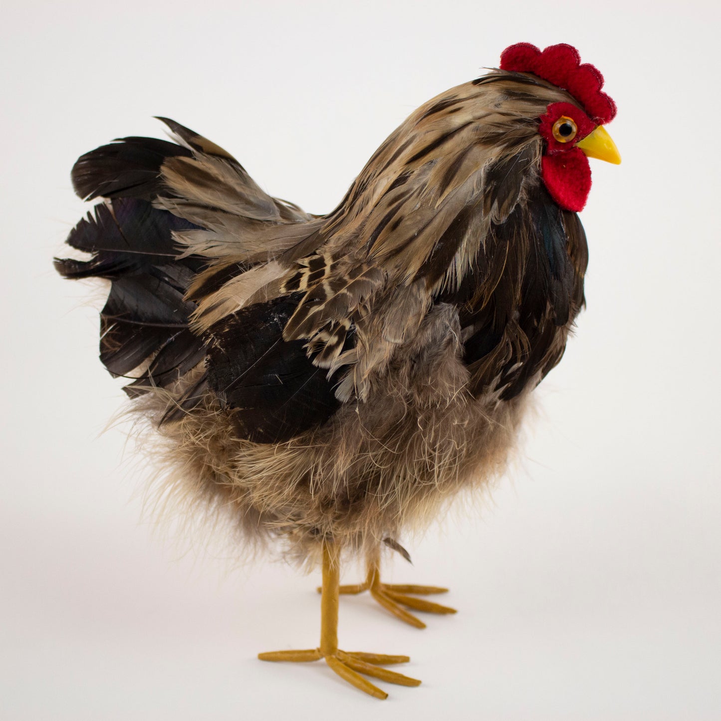 Natural Feather Hen 7" x 8"