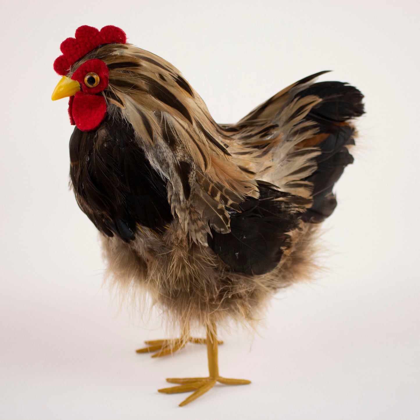 Natural Feather Hen 7" x 8"