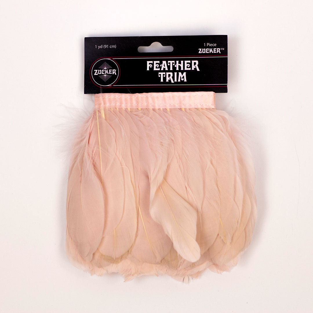 Parried Goose Pallet Feather Fringe - Blush