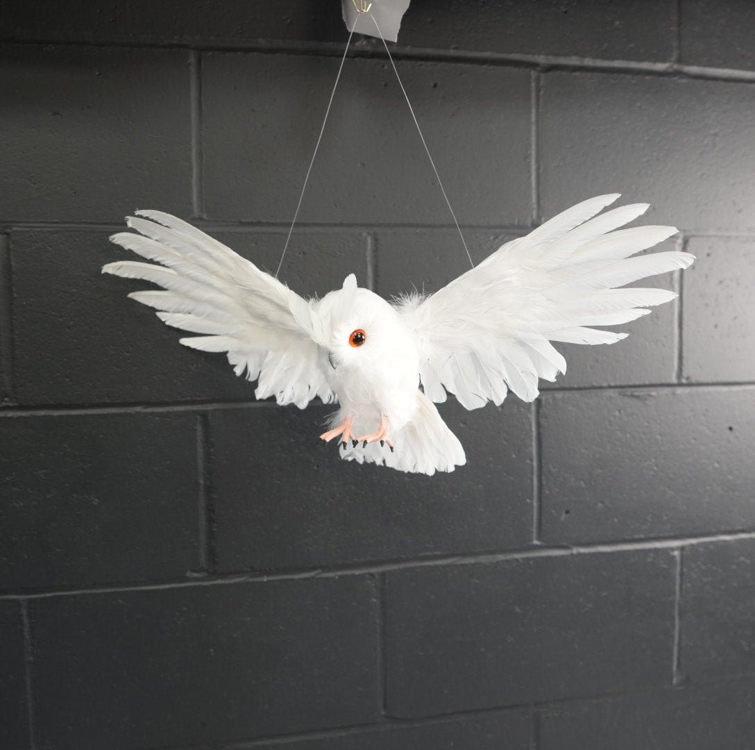 Flying White Owl