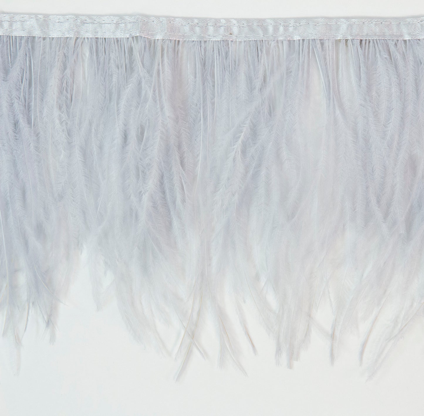 Ostrich Feather Fringe 2PLY - Silver