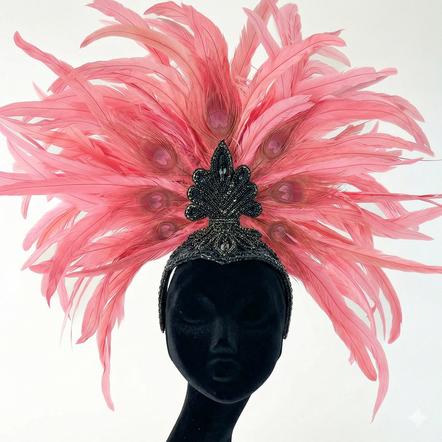 Zizi Candy Pink Showgirl Feather Headpiece