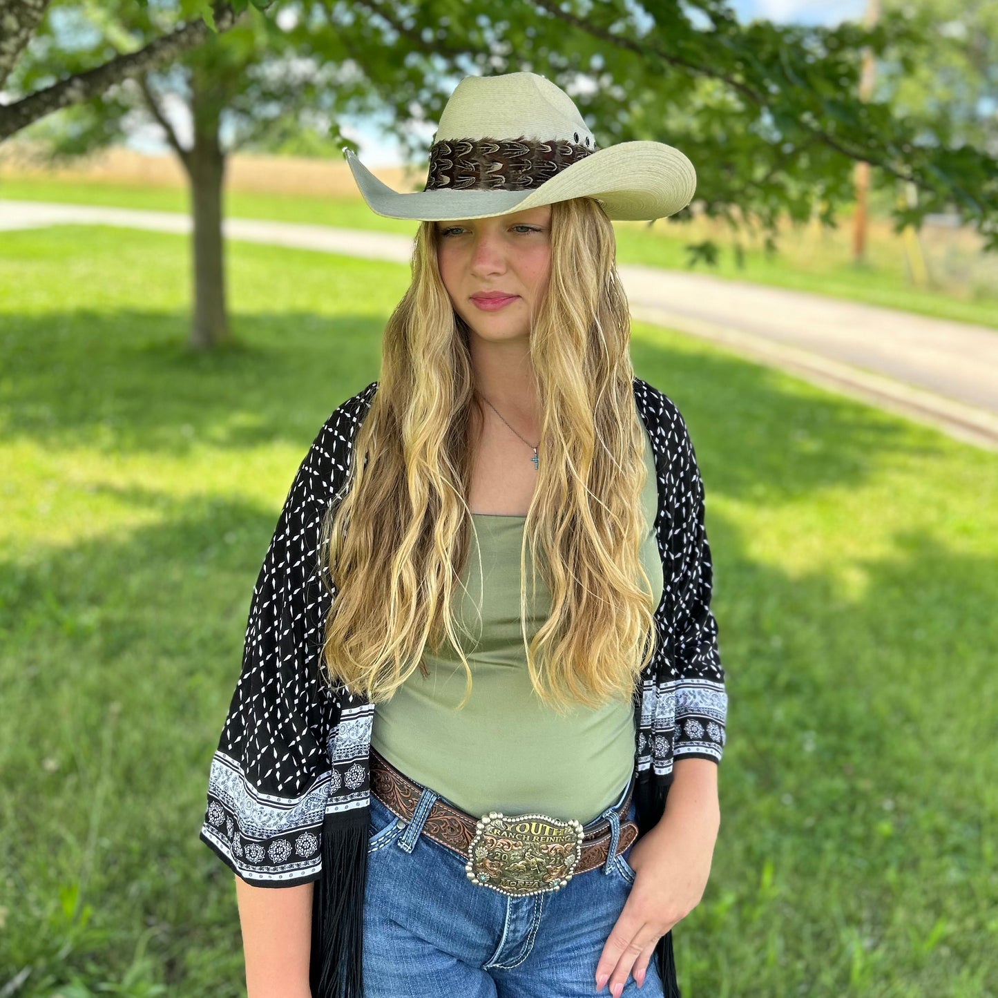 Natural Almond Pheasant Plumage Feather Hat Band