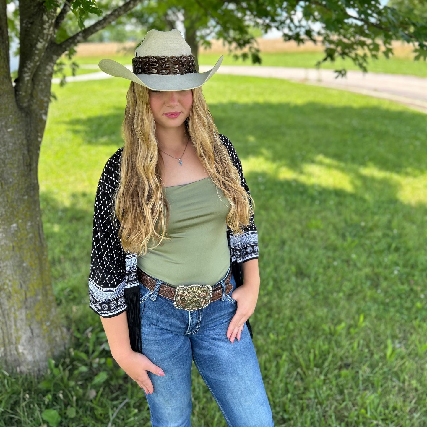 Natural Almond Pheasant Plumage Feather Hat Band