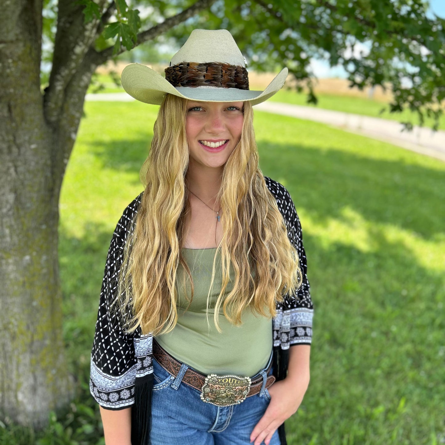 Natural Dark Heart and Ringneck Pheasant Feather Hat Band