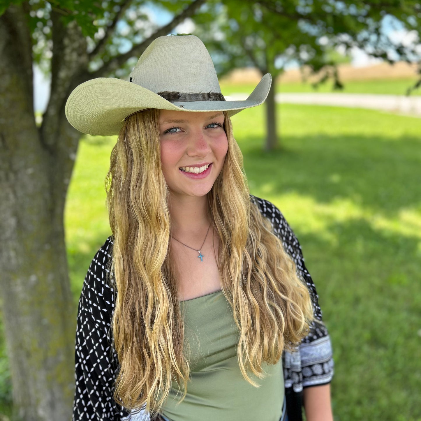 Natural Grey Chinchilla Rooster Feather Hat Band