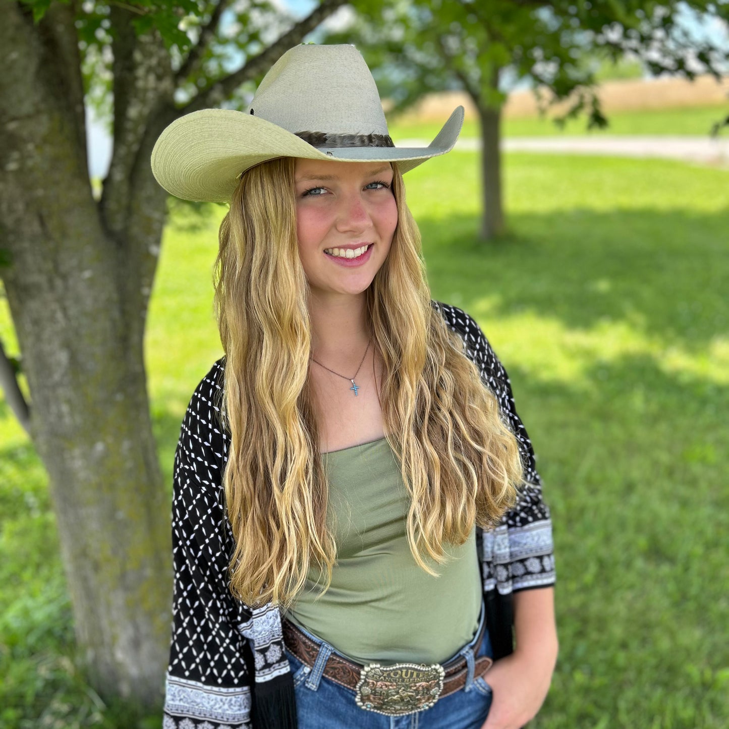 Natural Grey Chinchilla Rooster Feather Hat Band