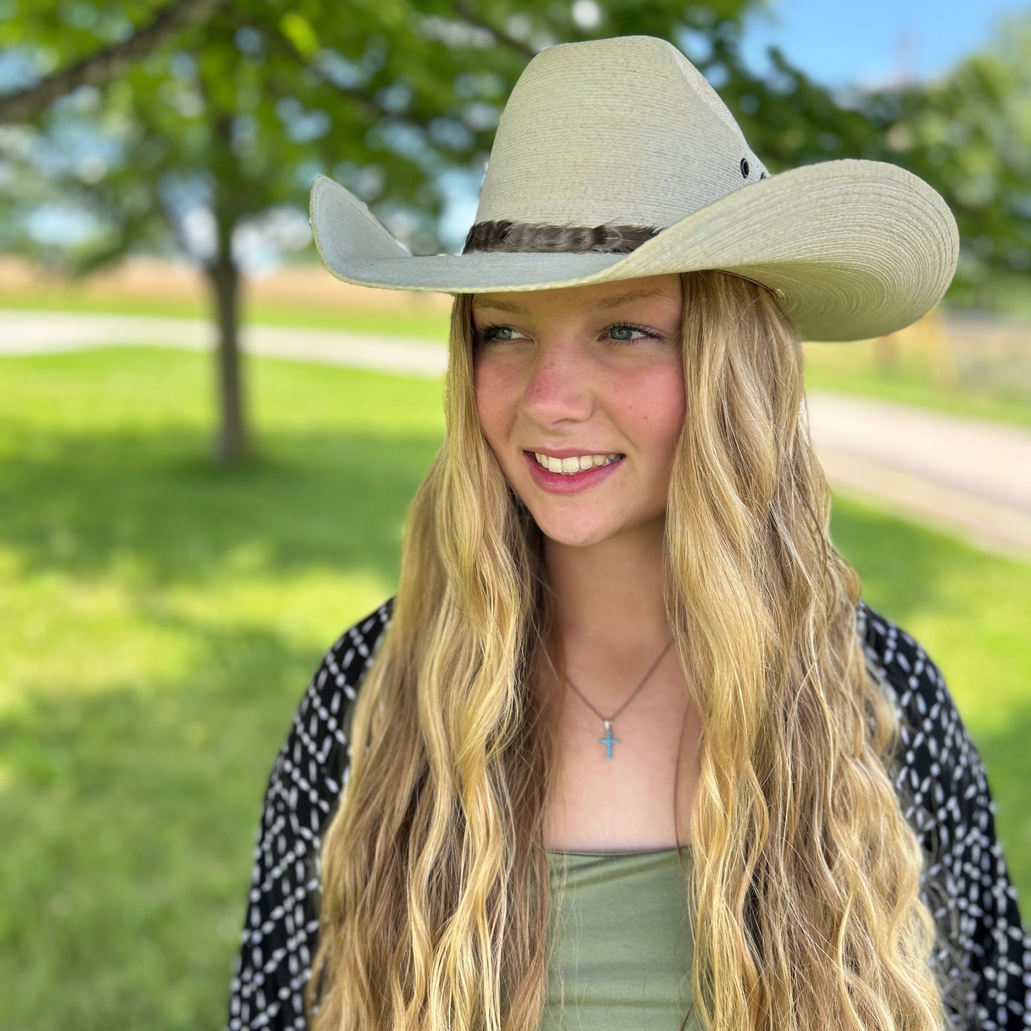 Natural Grey Chinchilla Rooster Feather Hat Band