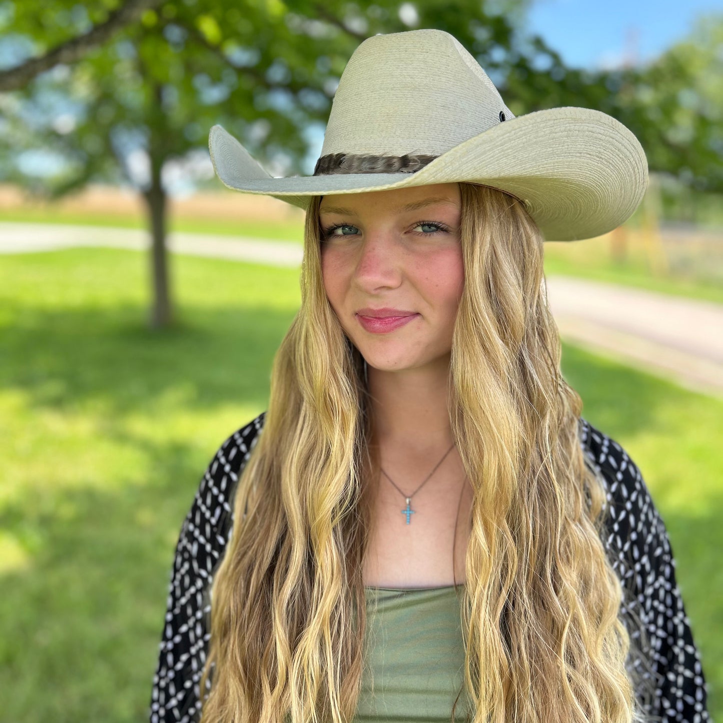 Natural Grey Chinchilla Rooster Feather Hat Band