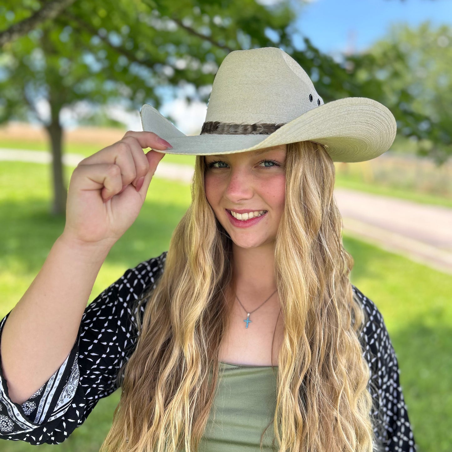 Natural Grey Chinchilla Rooster Feather Hat Band