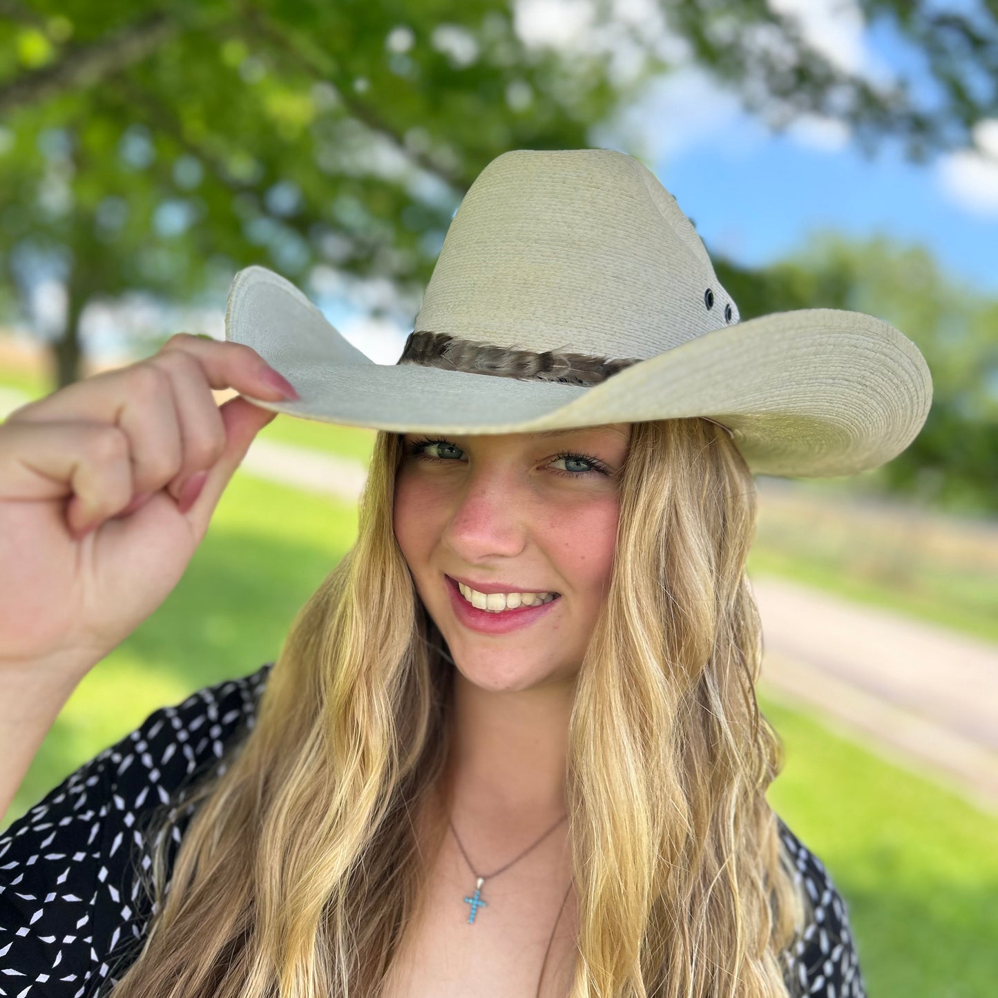 Natural Grey Chinchilla Rooster Feather Hat Band