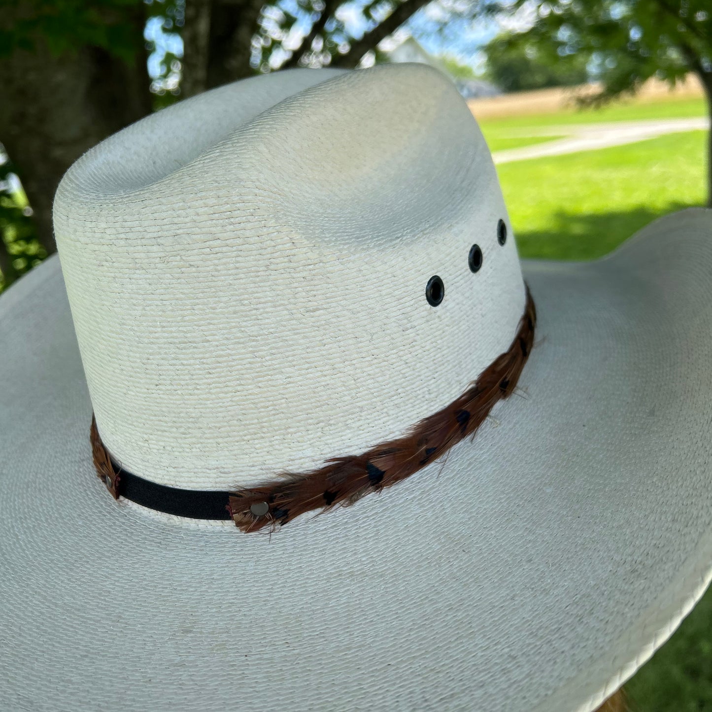 Natural Pheasant Feather Hat Band
