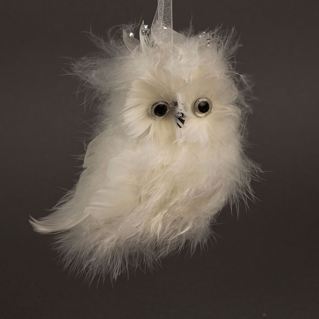 White Owl Christmas Ornament