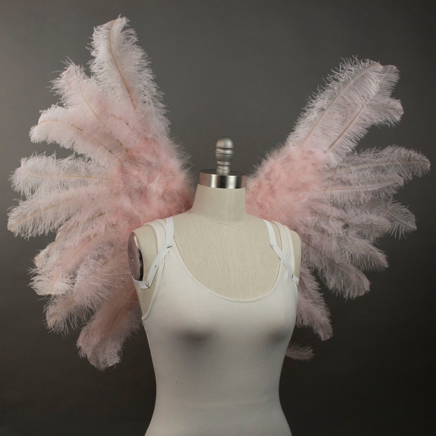 Large Ostrich Feather Wings - Light Pink