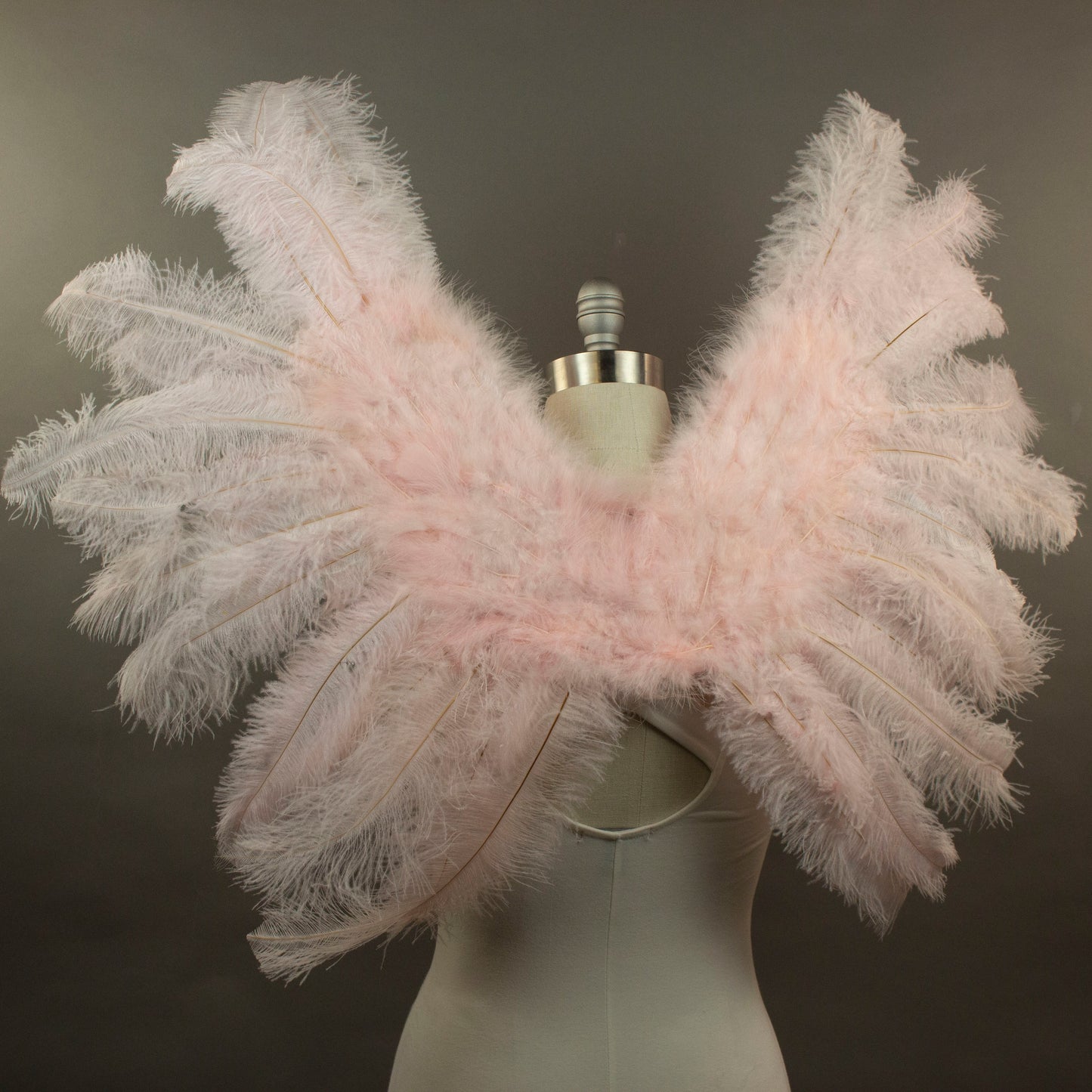 Large Ostrich Feather Wings - Light Pink