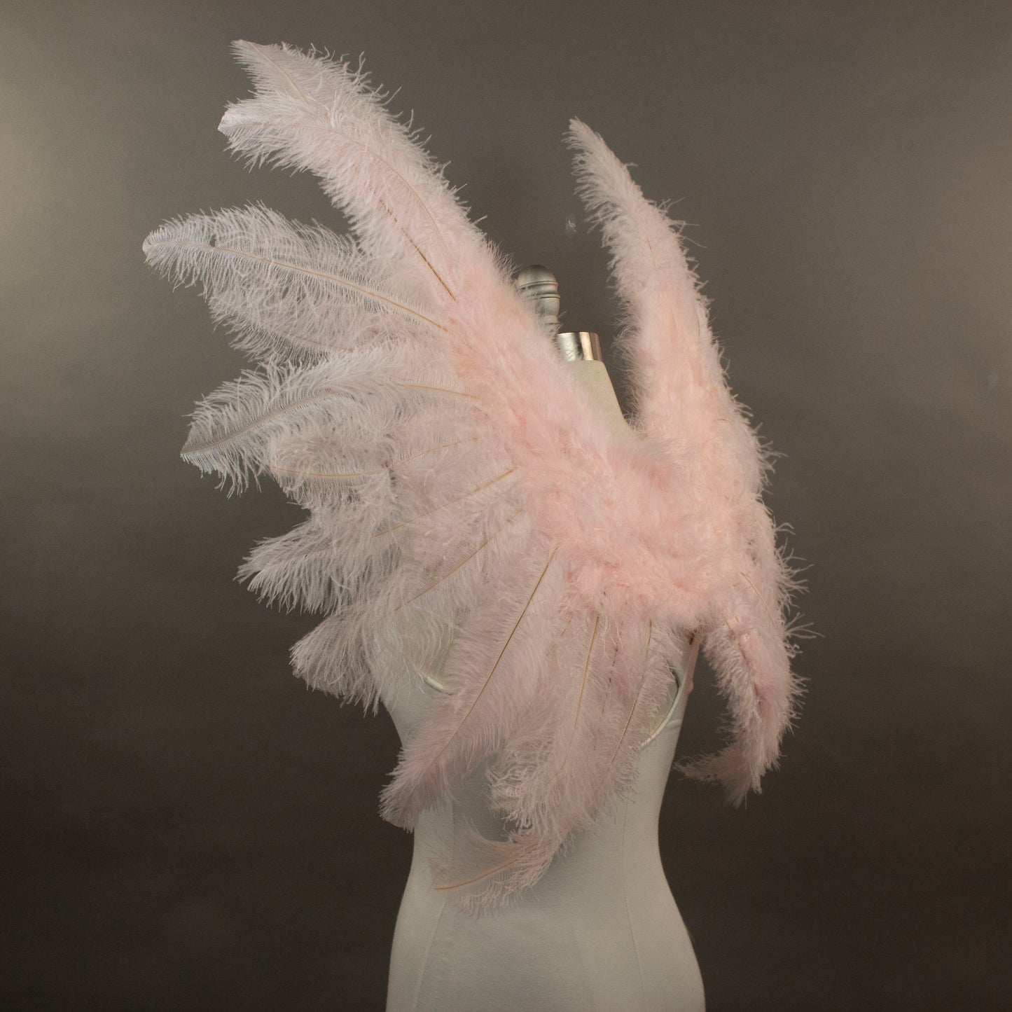 Large Ostrich Feather Wings - Light Pink