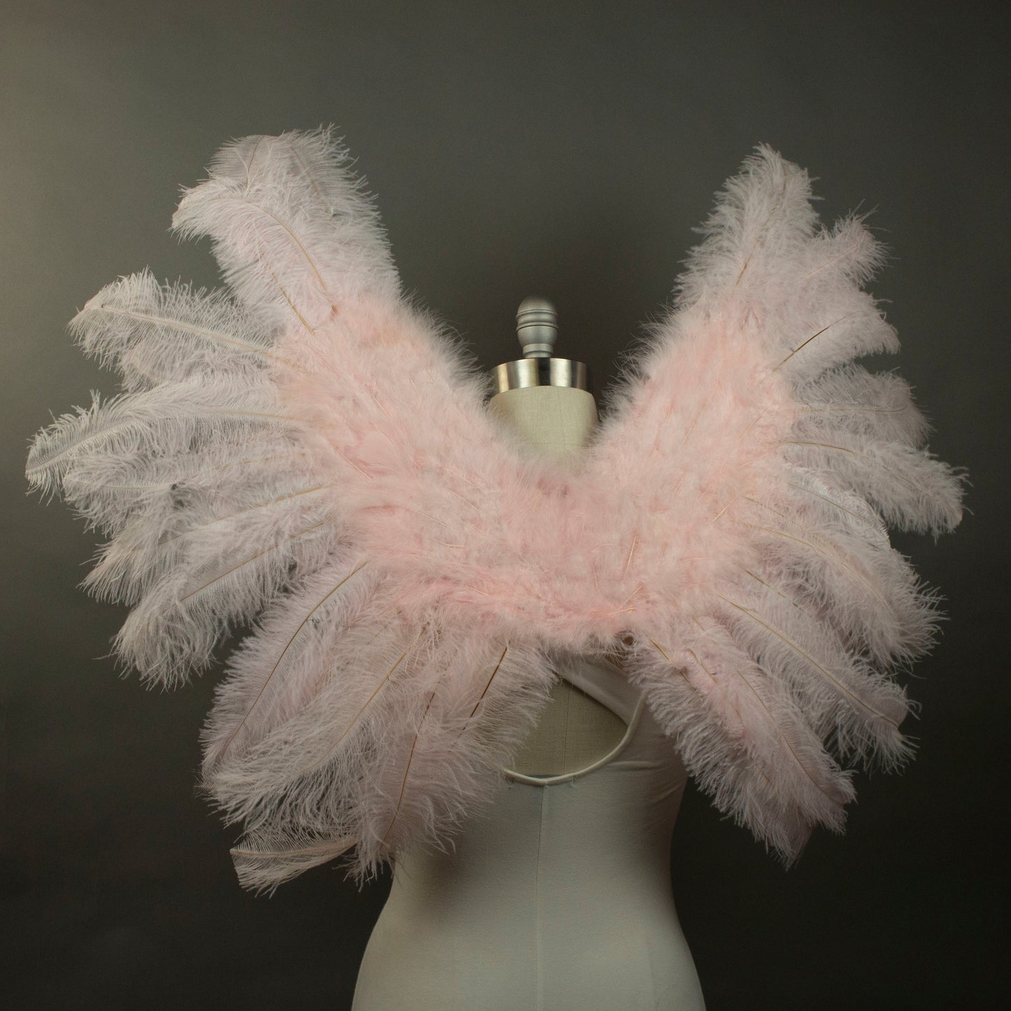 Large Ostrich Feather Wings - Light Pink