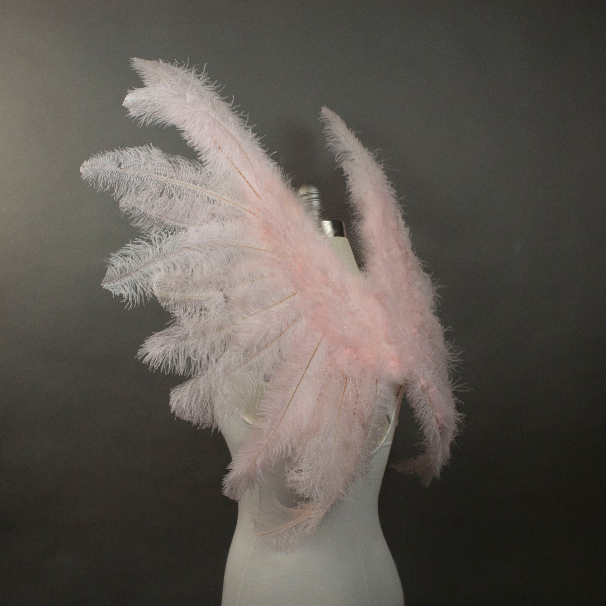 Large Ostrich Feather Wings - Light Pink