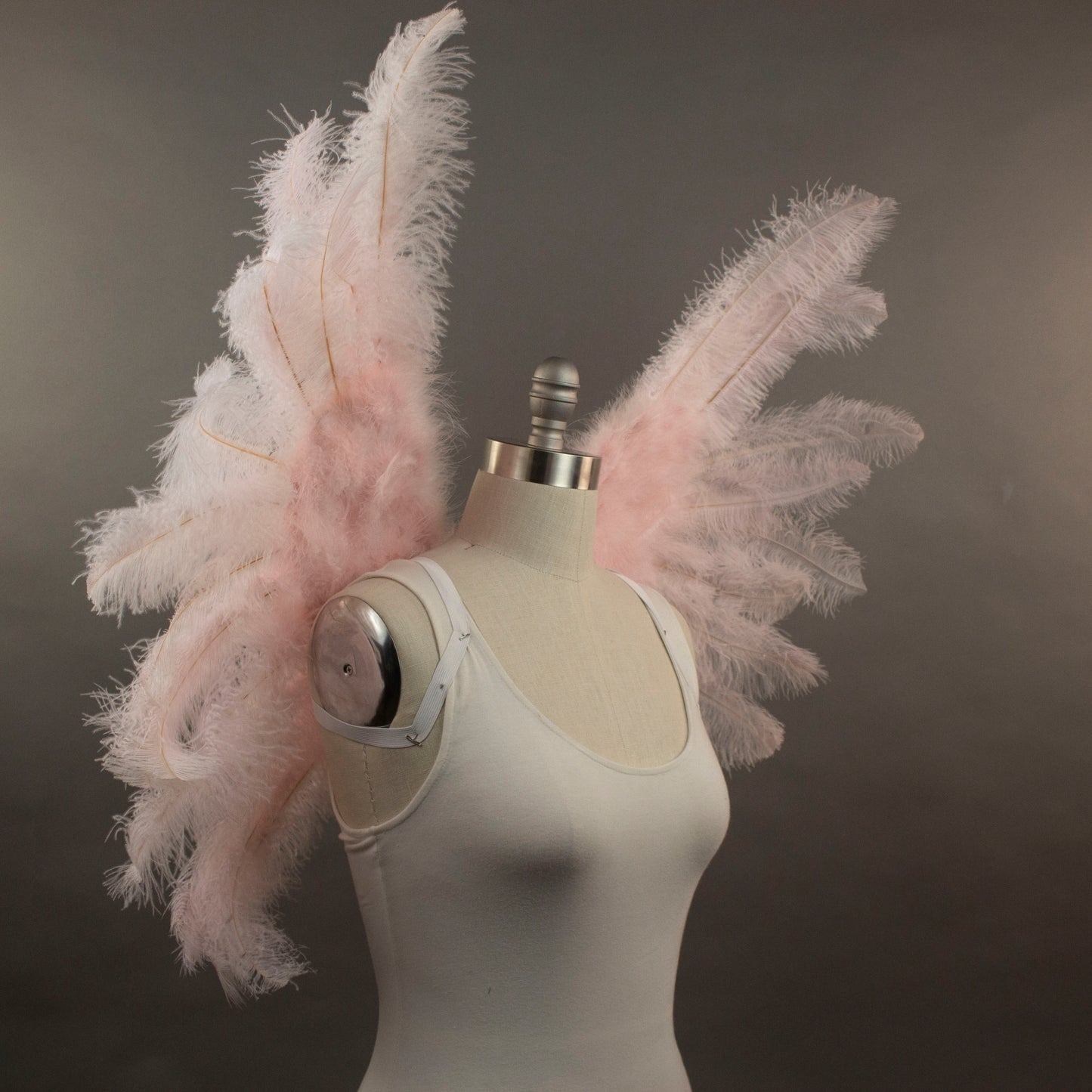 Large Ostrich Feather Wings - Light Pink