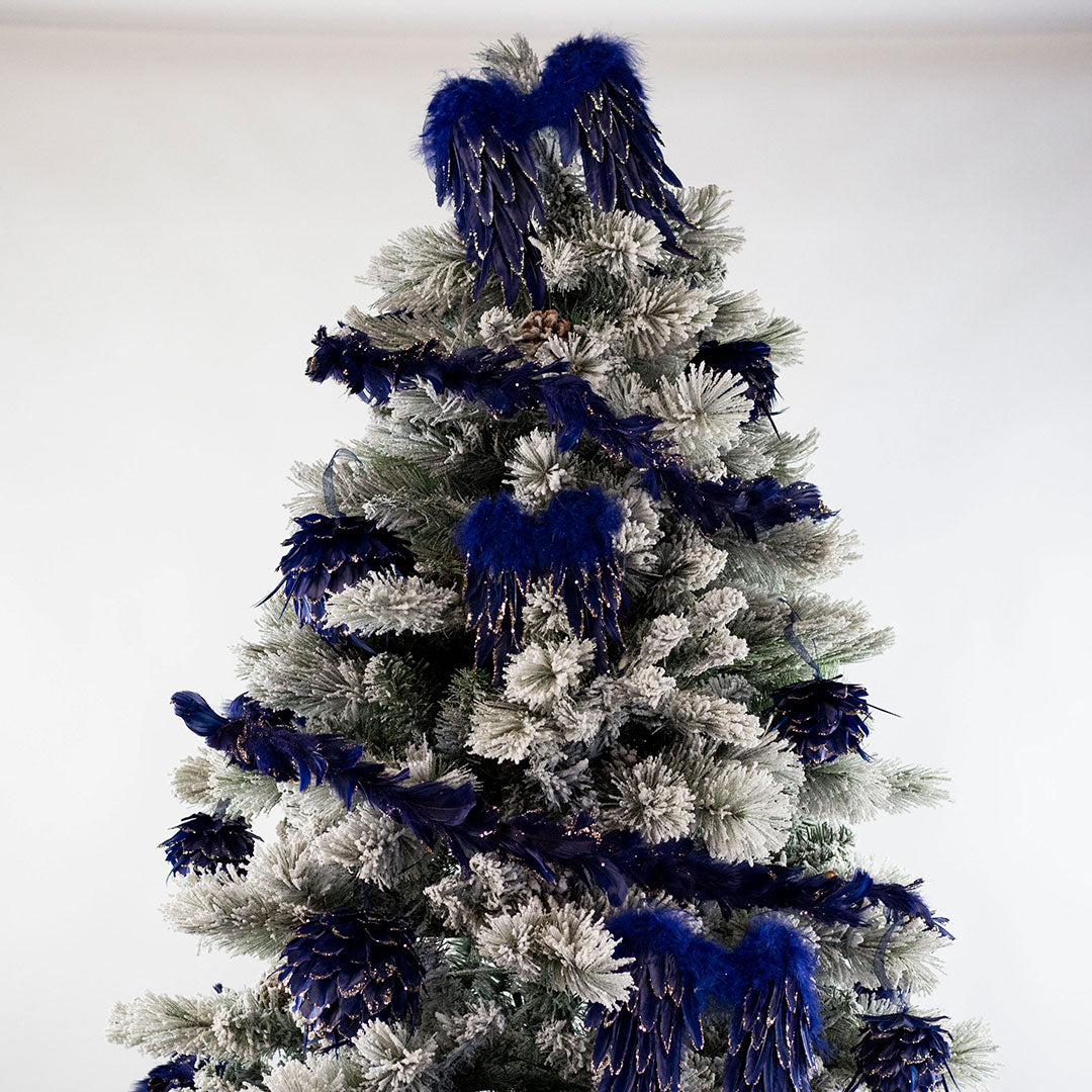 Navy Blue Feather Ornament  Blue Christmas Ornament – Zucker Feather  Products, Inc.