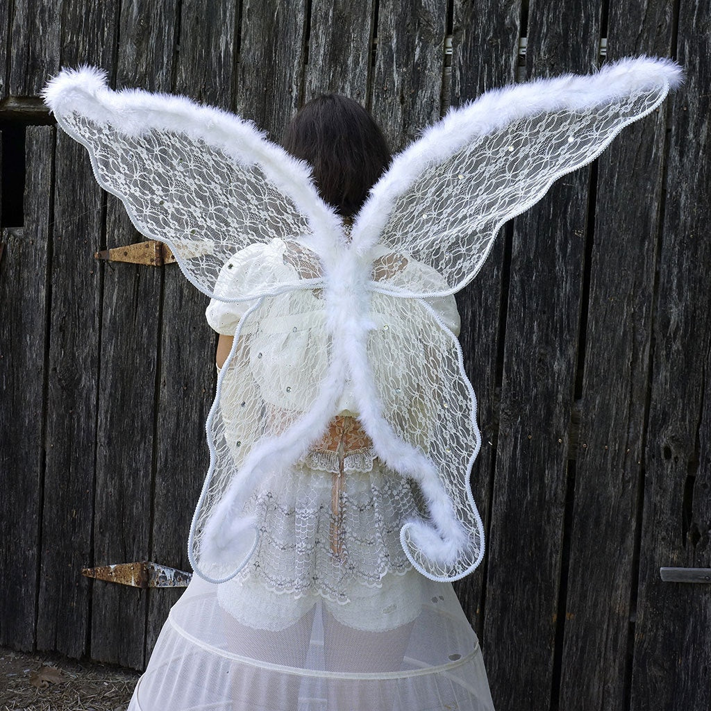 Adult White Angel Costume Wings | Buy Large Feather Wings Adult White Angel Costume Wings | Buy Large Feather Wings