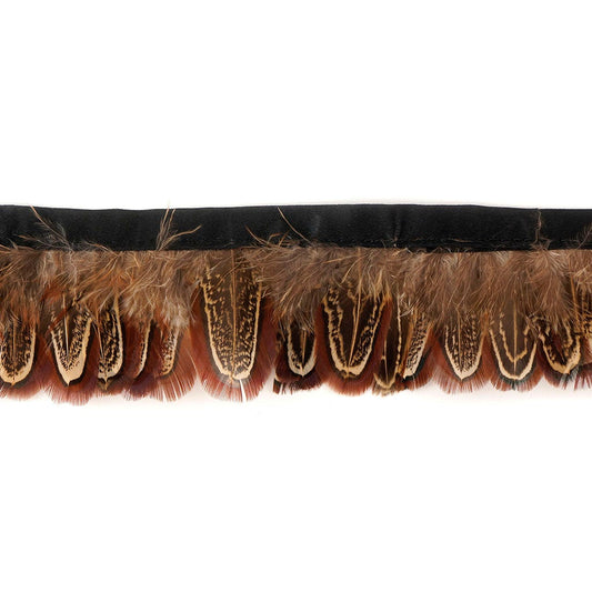 Almond Pheasant Feather Fringe - Natural - Feathers