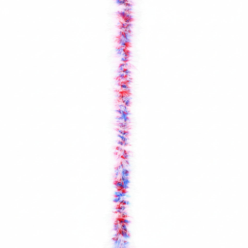 American flag mixed feather boa