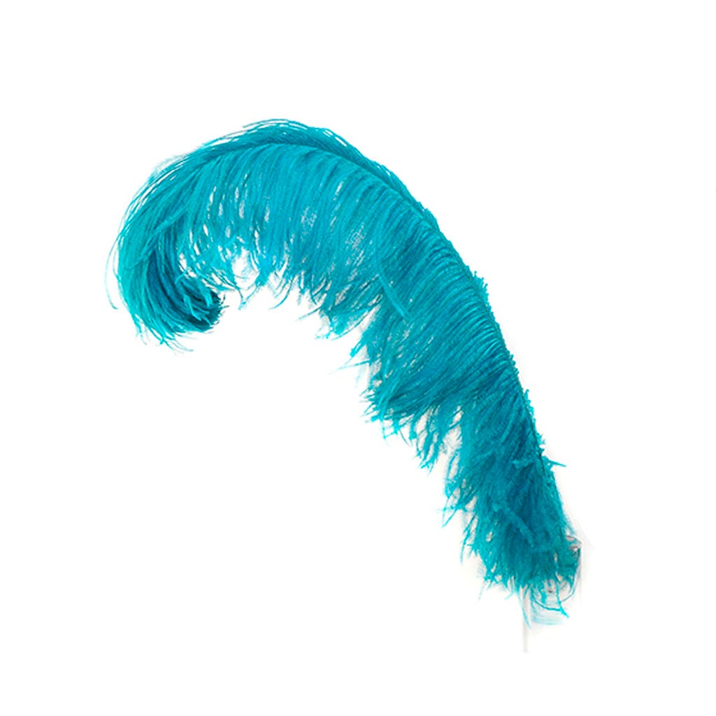 Ostrich Femina Feather- Large Ostrich Plume - 17-25" - 1 pc - Dark Aqua