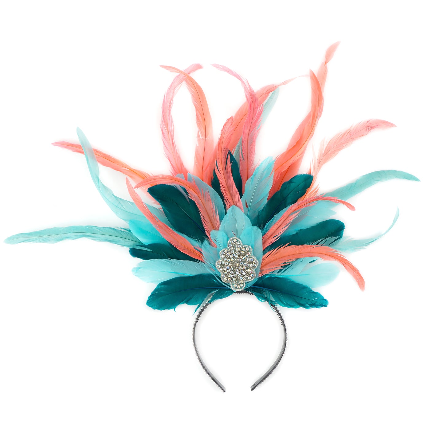 Tropical Muse Headband 12 x 17 inch --Coral/Peacock Blue/Sea Foam