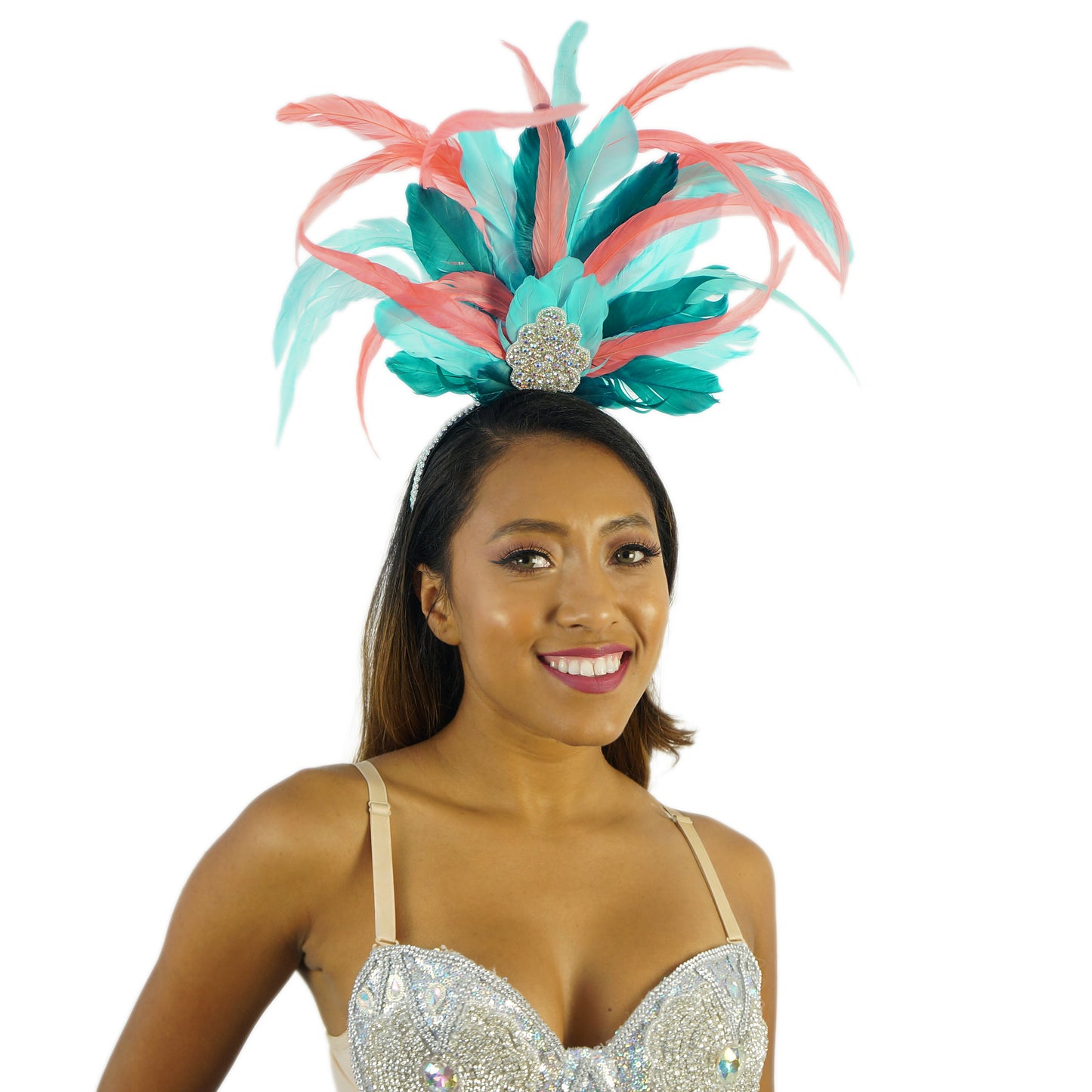 Tropical Muse Headband 12 x 17 inch --Coral/Peacock Blue/Sea Foam