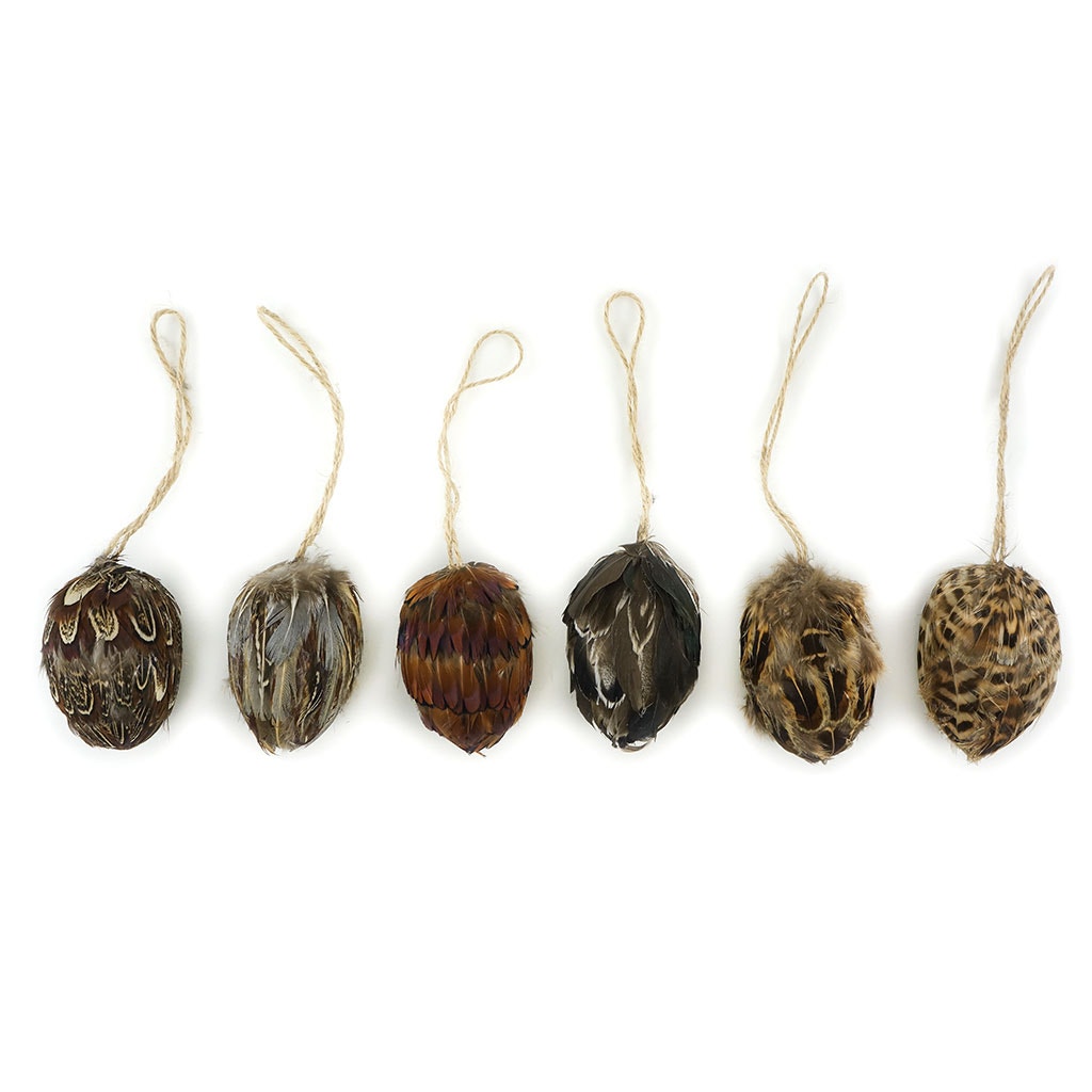 Assorted Natural Feather Ornaments - 3’’ - Feathers