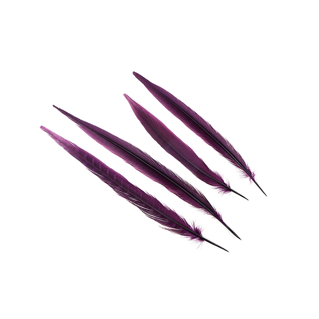 Assorted Pheasant Tails Dyed - Purple - Feathers