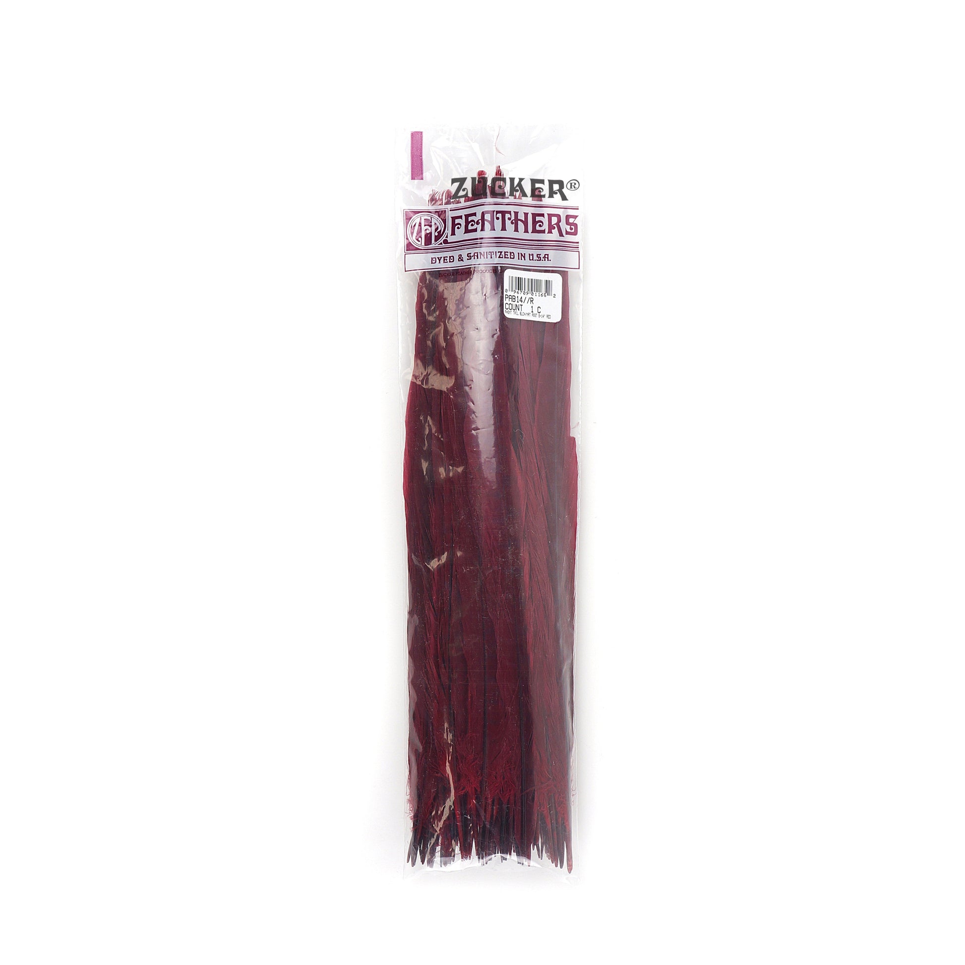 Assorted Pheasant Tails Dyed - Red - Feathers