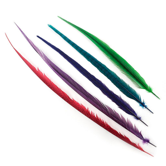 Assorted Pheasant Tails Mix Dyed GEM - Feathers