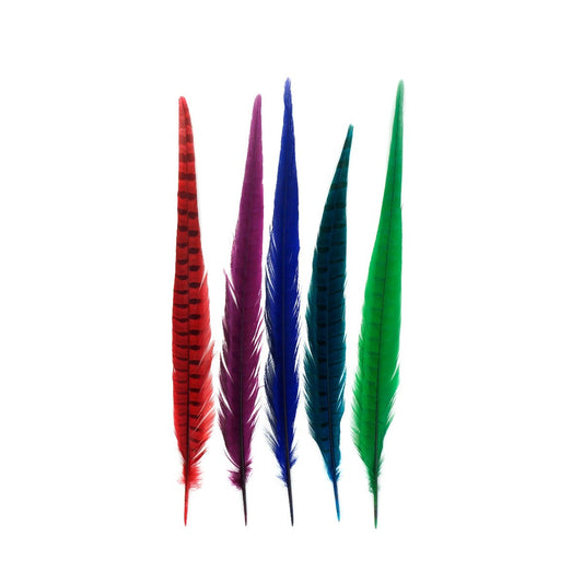 Assorted Pheasant Tails Mix Dyed GEM - Feathers