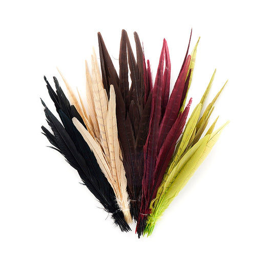 Assorted Pheasant Tails Mix Dyed - Harvest Mix - Feathers