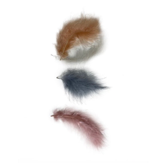 Loose Turkey Marabou Mix Dyed Feathers - Bliss