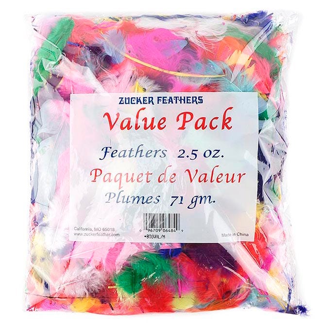 Assorted Value Pack Dyed - Assorted - Feathers