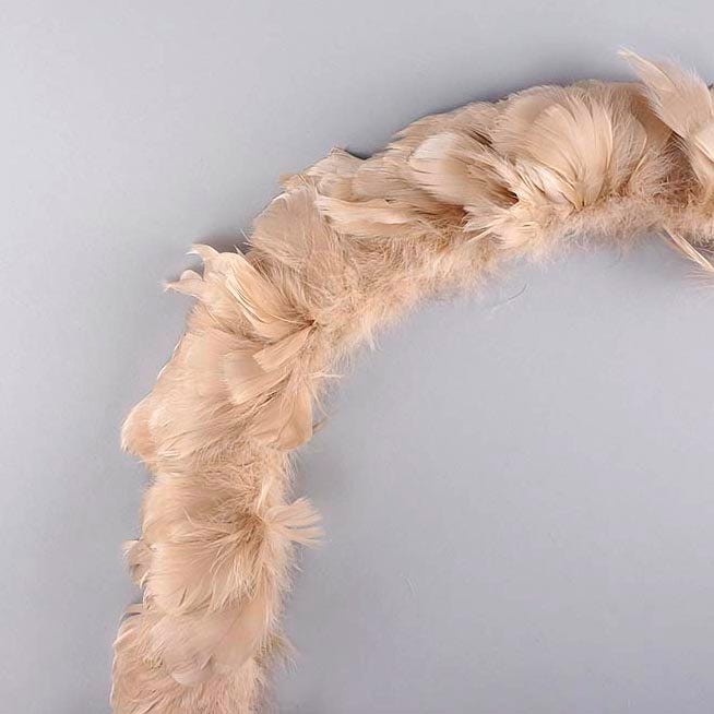 Goose Coquille Feathers Dyed Beige