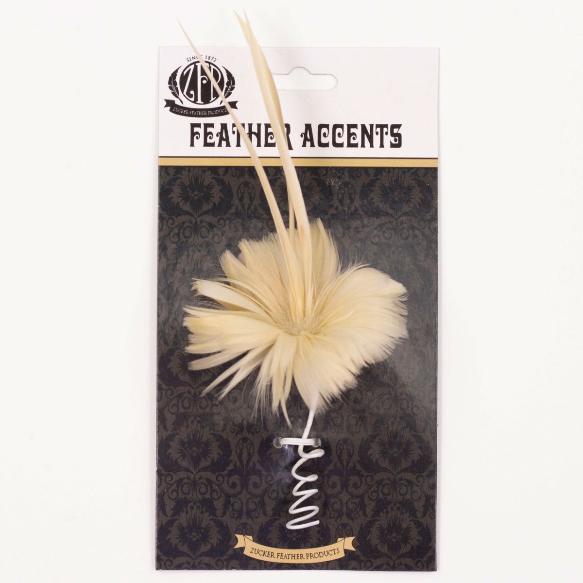 Feather Floral Pick w/Goose-Beige