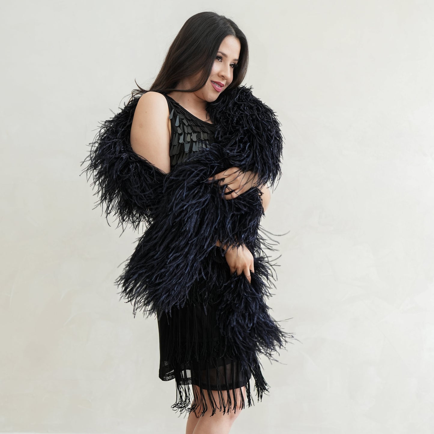 Black 10 Ply Ostrich Feather Boa