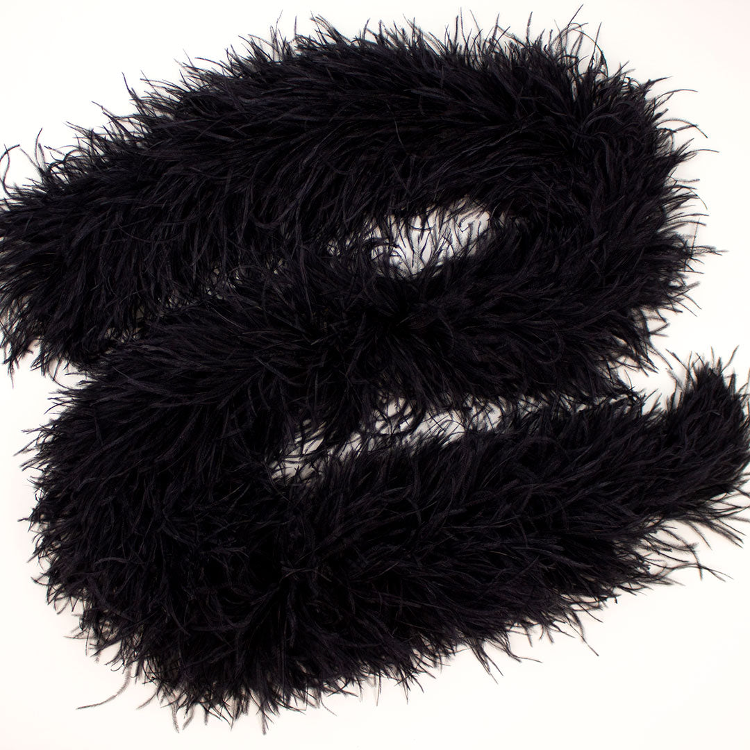 Black 10 Ply Ostrich Feather Boa