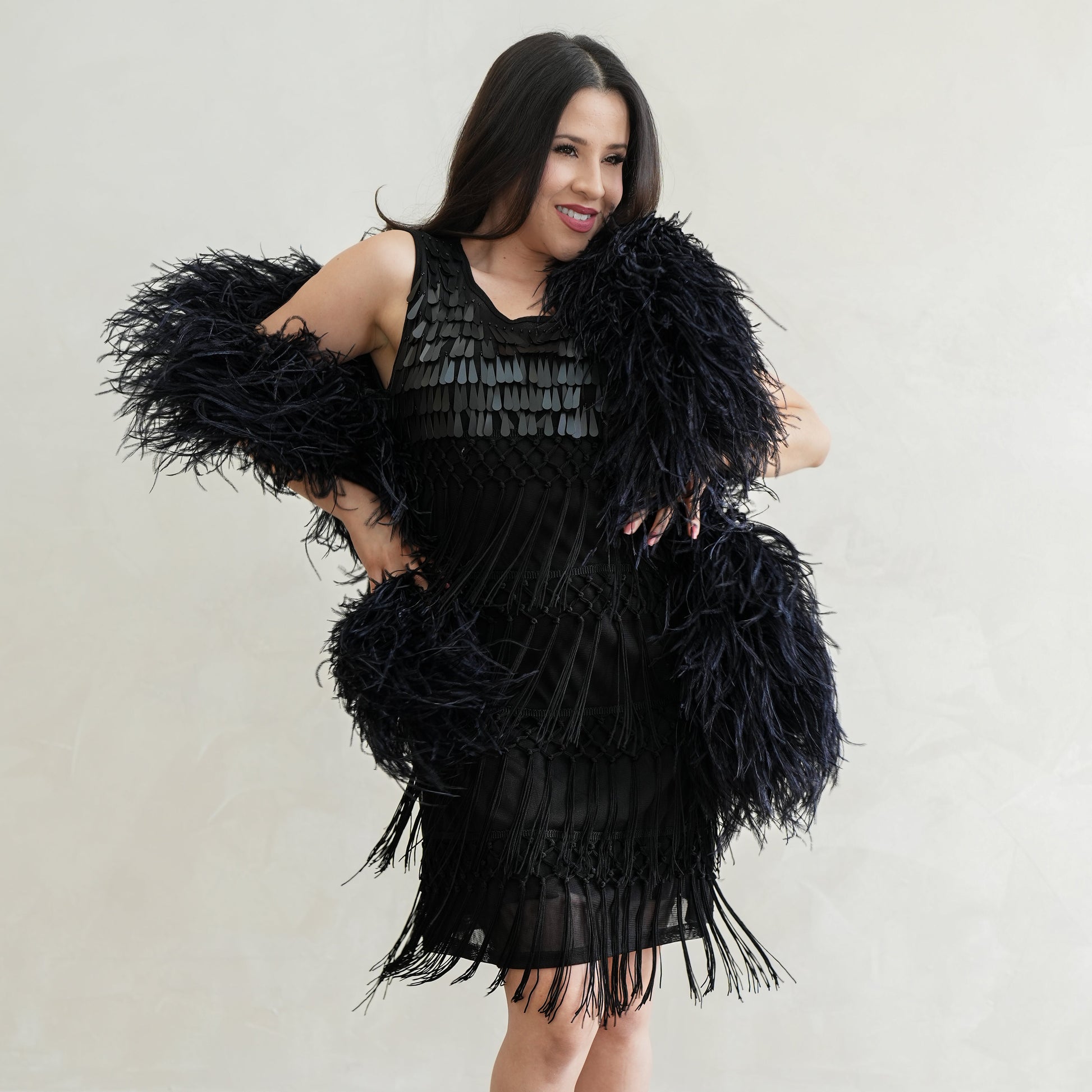 Black 10 Ply Ostrich Feather Boa