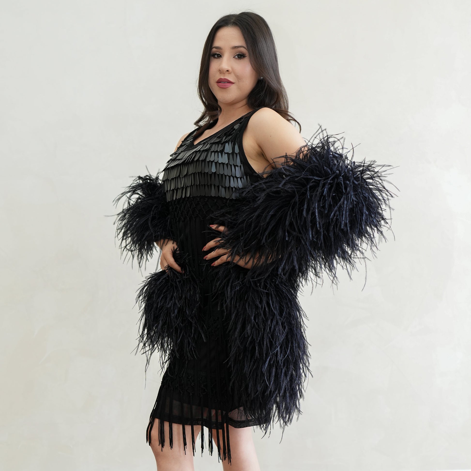 Black 10 Ply Ostrich Feather Boa